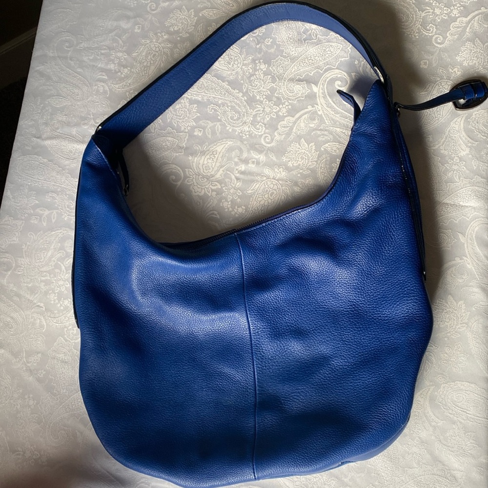Halston leather boho bag